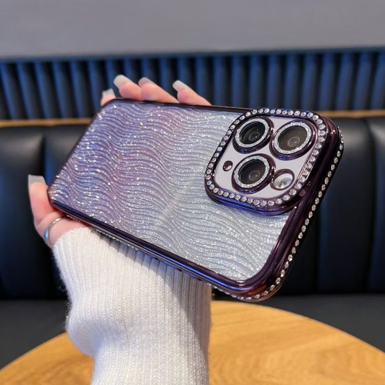 Diamond Water Ripple Gradient Glitter TPU Phone Case, For iPhone 14 Pro Max, For iPhone 13 Pro Max, For iPhone 13 Pro, For  iPhone 13, For iPhone 12, For iPhone 12 Pro Max, For iPhone 12 Pro, For iPhone 11 Pro Max