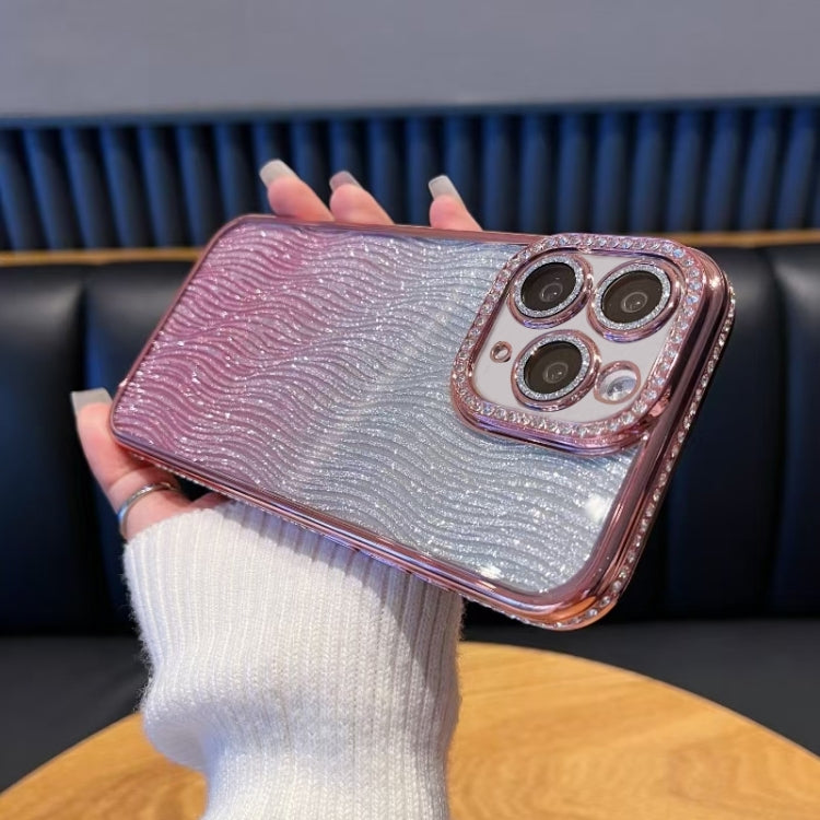 Diamond Water Ripple Gradient Glitter TPU Phone Case, For iPhone 14 Pro Max, For iPhone 13 Pro Max, For iPhone 13 Pro, For  iPhone 13, For iPhone 12, For iPhone 12 Pro Max, For iPhone 12 Pro, For iPhone 11 Pro Max