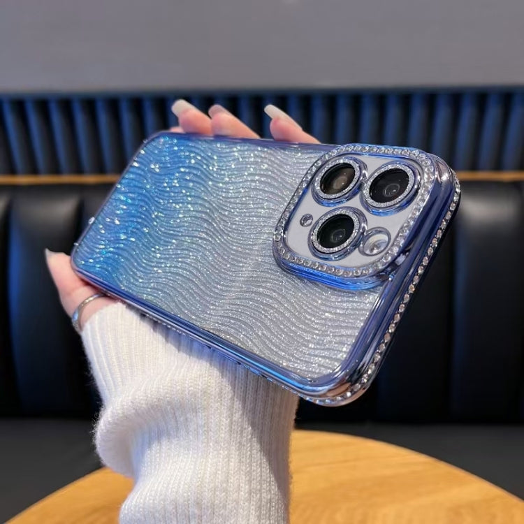 Diamond Water Ripple Gradient Glitter TPU Phone Case, For iPhone 14 Pro Max, For iPhone 13 Pro Max, For iPhone 13 Pro, For  iPhone 13, For iPhone 12, For iPhone 12 Pro Max, For iPhone 12 Pro, For iPhone 11 Pro Max