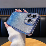 Diamond Water Ripple Gradient Glitter TPU Phone Case, For iPhone 14 Pro Max, For iPhone 13 Pro Max, For iPhone 13 Pro, For  iPhone 13, For iPhone 12, For iPhone 12 Pro Max, For iPhone 12 Pro, For iPhone 11 Pro Max