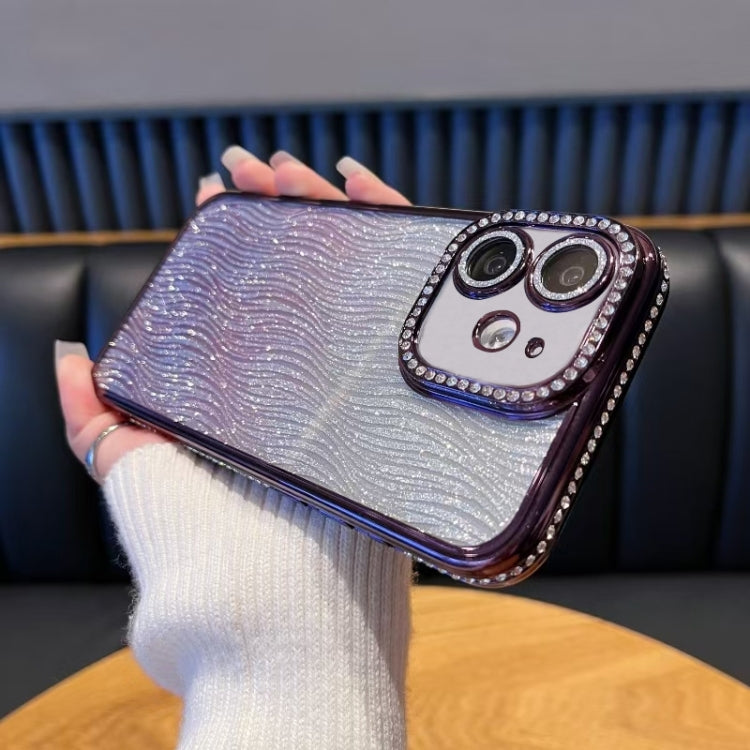 Diamond Water Ripple Gradient Glitter TPU Phone Case, For iPhone 11