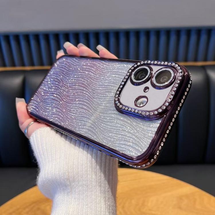 Diamond Water Ripple Gradient Glitter TPU Phone Case, For iPhone 17e / 16e, For iPhone 17 Pro Max, For iPhone 17 Pro, For iPhone 17, For iPhone Air, For iPhone 16 Pro Max, For iPhone 16 Pro, For iPhone 16 Plus