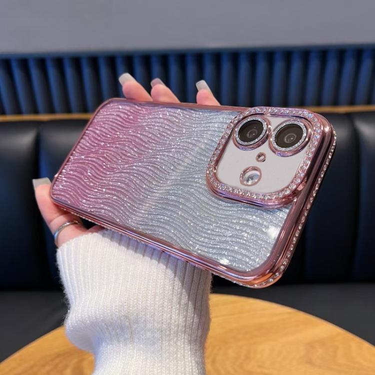 Diamond Water Ripple Gradient Glitter TPU Phone Case, For iPhone 17e / 16e, For iPhone 17 Pro Max, For iPhone 17 Pro, For iPhone 17, For iPhone Air, For iPhone 16 Pro Max, For iPhone 16 Pro, For iPhone 16 Plus