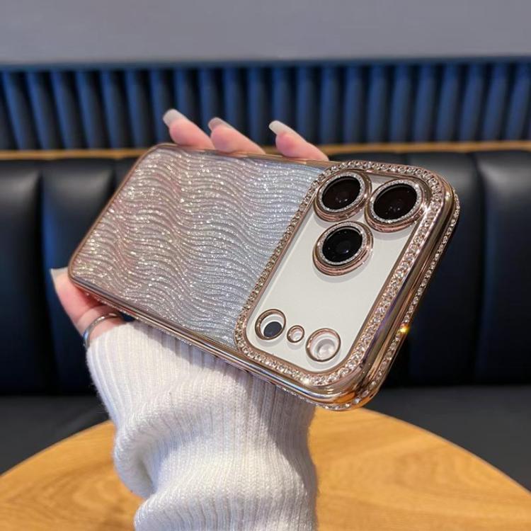 Diamond Water Ripple Gradient Glitter TPU Phone Case, For iPhone 17e / 16e, For iPhone 17 Pro Max, For iPhone 17 Pro, For iPhone 17, For iPhone Air, For iPhone 16 Pro Max, For iPhone 16 Pro, For iPhone 16 Plus