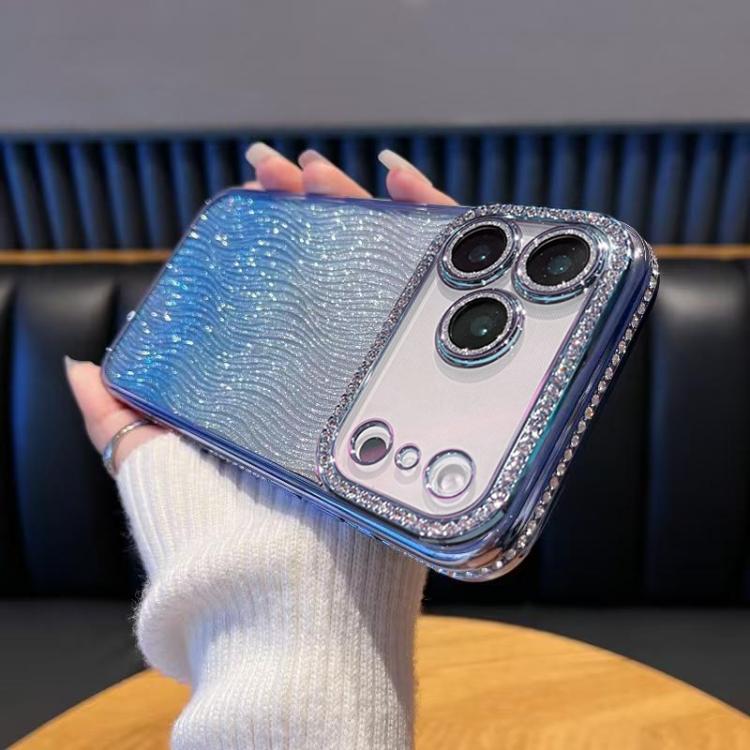 Diamond Water Ripple Gradient Glitter TPU Phone Case, For iPhone 17e / 16e, For iPhone 17 Pro Max, For iPhone 17 Pro, For iPhone 17, For iPhone Air, For iPhone 16 Pro Max, For iPhone 16 Pro, For iPhone 16 Plus