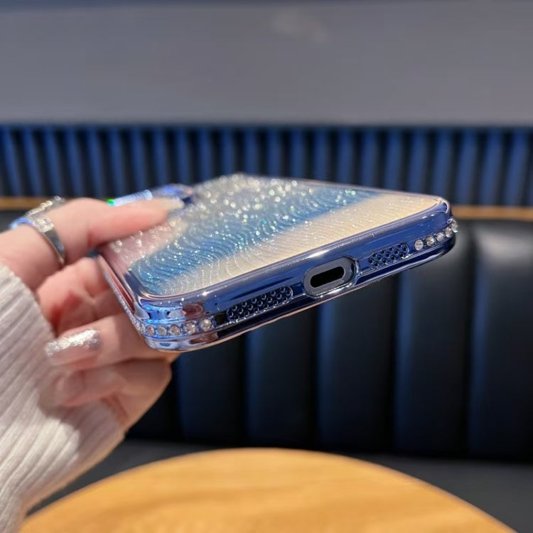 Diamond Water Ripple Gradient Glitter TPU Phone Case, For iPhone 16, For iPhone 15 Pro Max, For iPhone 15 Pro, For iPhone 15 Plus, For iPhone 15, For iPhone 14 Plus, For iPhone 14, For iPhone 14 Pro