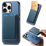 Retro Magsafe Card Bag PU Back Cover Phone Case, For iPhone 17e / 16e, For iPhone 17 Pro Max, For iPhone 17 Pro, For iPhone 17, For iPhone Air, For iPhone 16 Pro Max