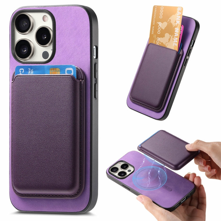 Retro Magsafe Card Bag PU Back Cover Phone Case, For iPhone 17e / 16e, For iPhone 17 Pro Max, For iPhone 17 Pro, For iPhone 17, For iPhone Air, For iPhone 16 Pro Max