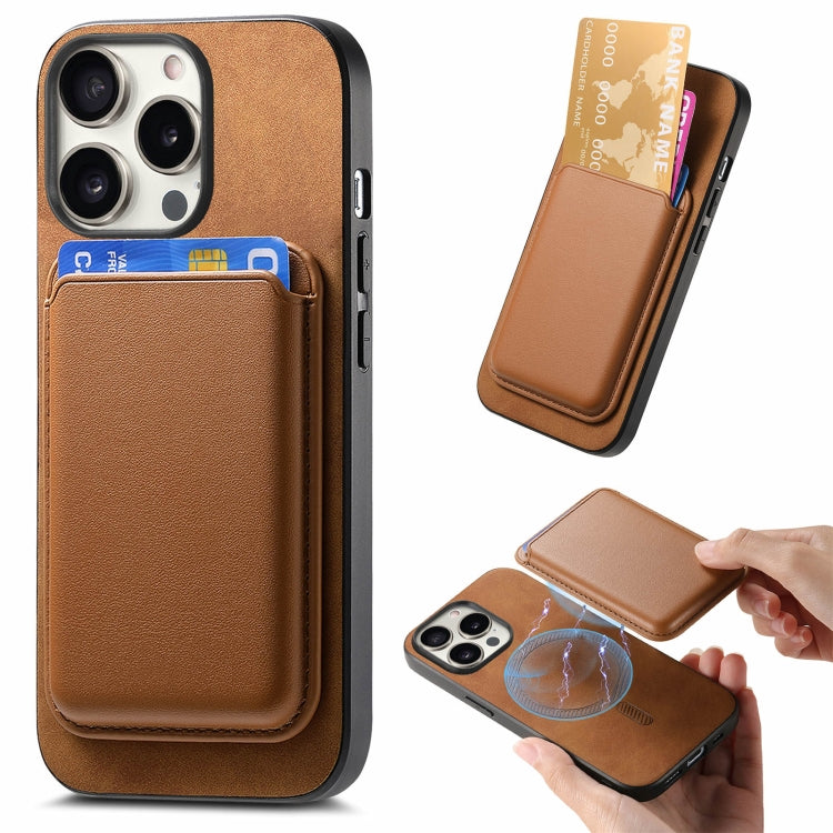 Retro Magsafe Card Bag PU Back Cover Phone Case, For iPhone 17e / 16e, For iPhone 17 Pro Max, For iPhone 17 Pro, For iPhone 17, For iPhone Air, For iPhone 16 Pro Max