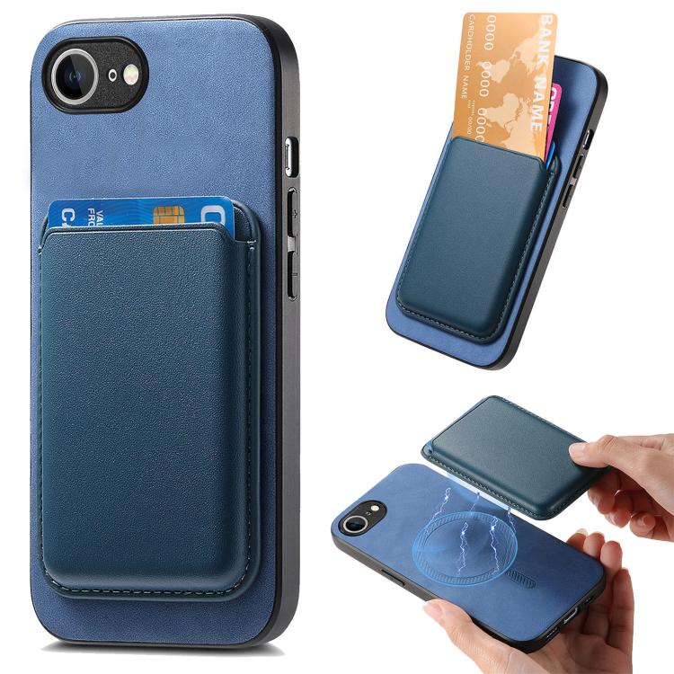 Retro Magsafe Card Bag PU Back Cover Phone Case, For iPhone 17e / 16e, For iPhone 17 Pro Max, For iPhone 17 Pro, For iPhone 17, For iPhone Air, For iPhone 16 Pro Max