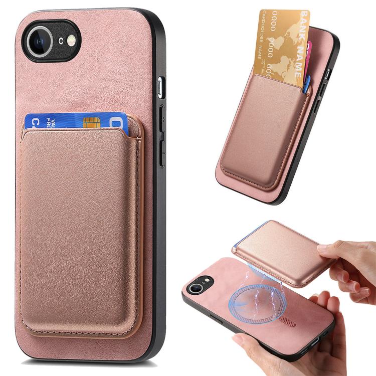 Retro Magsafe Card Bag PU Back Cover Phone Case, For iPhone 17e / 16e, For iPhone 17 Pro Max, For iPhone 17 Pro, For iPhone 17, For iPhone Air, For iPhone 16 Pro Max