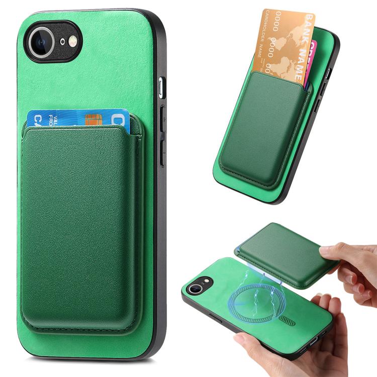 Retro Magsafe Card Bag PU Back Cover Phone Case, For iPhone 17e / 16e, For iPhone 17 Pro Max, For iPhone 17 Pro, For iPhone 17, For iPhone Air, For iPhone 16 Pro Max