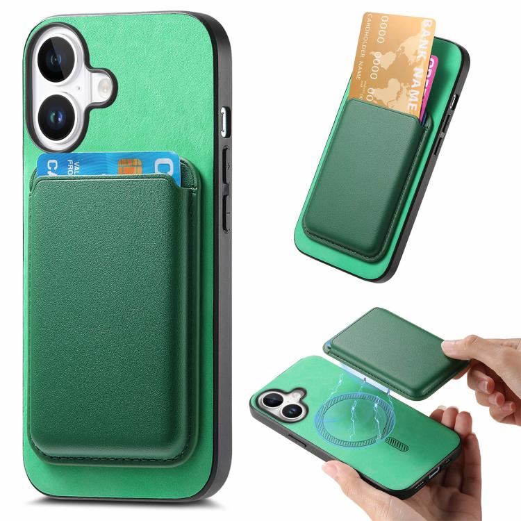 Retro Magsafe Card Bag PU Back Cover Phone Case, For iPhone 17e / 16e, For iPhone 17 Pro Max, For iPhone 17 Pro, For iPhone 17, For iPhone Air, For iPhone 16 Pro Max