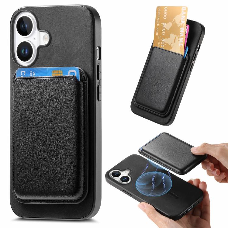 Retro Magsafe Card Bag PU Back Cover Phone Case, For iPhone 17e / 16e, For iPhone 17 Pro Max, For iPhone 17 Pro, For iPhone 17, For iPhone Air, For iPhone 16 Pro Max