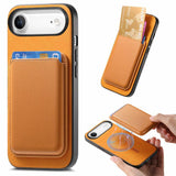Retro Magsafe Card Bag PU Back Cover Phone Case, For iPhone 17e / 16e, For iPhone 17 Pro Max, For iPhone 17 Pro, For iPhone 17, For iPhone Air, For iPhone 16 Pro Max