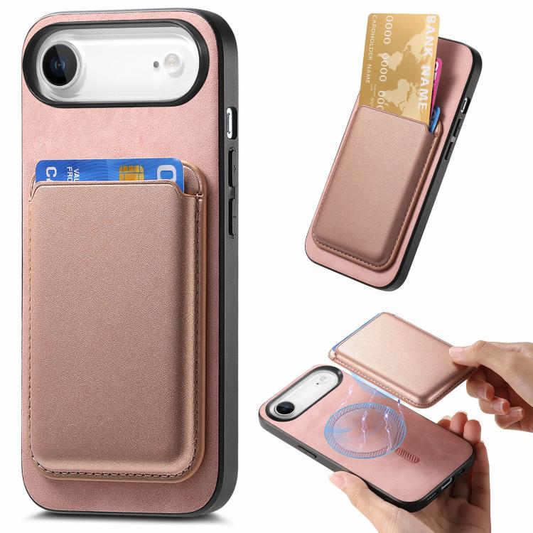 Retro Magsafe Card Bag PU Back Cover Phone Case, For iPhone 17e / 16e, For iPhone 17 Pro Max, For iPhone 17 Pro, For iPhone 17, For iPhone Air, For iPhone 16 Pro Max