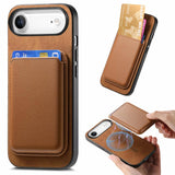 Retro Magsafe Card Bag PU Back Cover Phone Case, For iPhone 17e / 16e, For iPhone 17 Pro Max, For iPhone 17 Pro, For iPhone 17, For iPhone Air, For iPhone 16 Pro Max