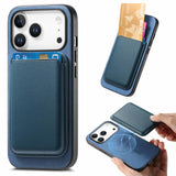 Retro Magsafe Card Bag PU Back Cover Phone Case, For iPhone 17e / 16e, For iPhone 17 Pro Max, For iPhone 17 Pro, For iPhone 17, For iPhone Air, For iPhone 16 Pro Max