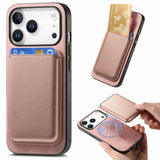 Retro Magsafe Card Bag PU Back Cover Phone Case, For iPhone 17e / 16e, For iPhone 17 Pro Max, For iPhone 17 Pro, For iPhone 17, For iPhone Air, For iPhone 16 Pro Max
