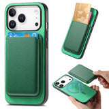 Retro Magsafe Card Bag PU Back Cover Phone Case, For iPhone 17e / 16e, For iPhone 17 Pro Max, For iPhone 17 Pro, For iPhone 17, For iPhone Air, For iPhone 16 Pro Max