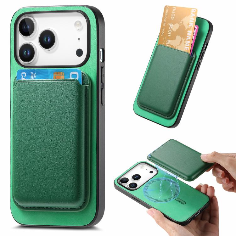 Retro Magsafe Card Bag PU Back Cover Phone Case, For iPhone 17e / 16e, For iPhone 17 Pro Max, For iPhone 17 Pro, For iPhone 17, For iPhone Air, For iPhone 16 Pro Max