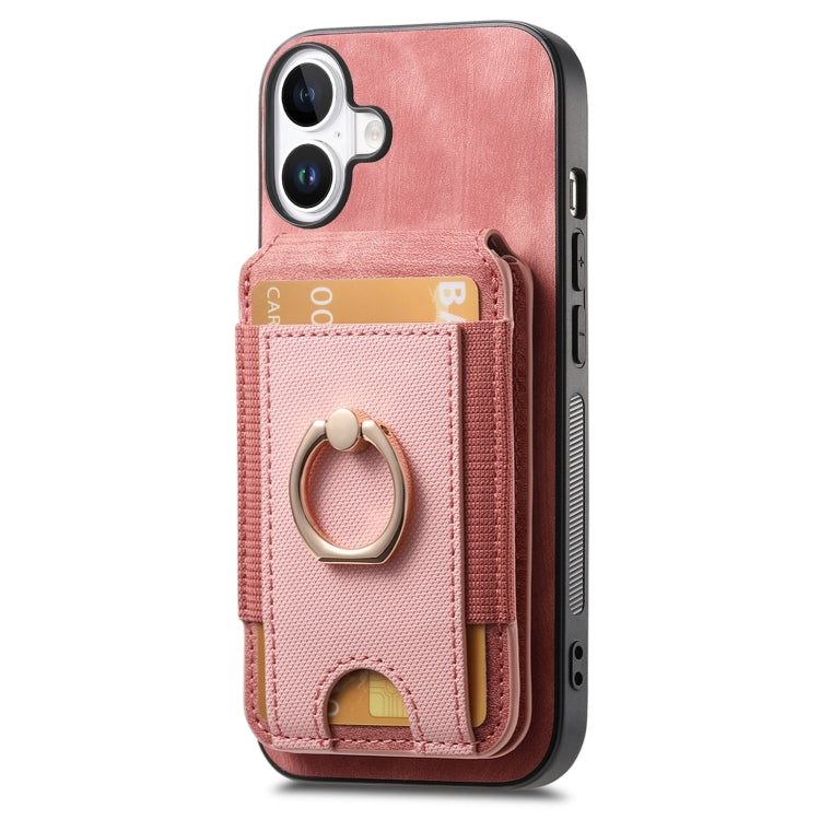 Retro Splitable Magnetic Stand Card Bag Leather Phone Case, For iPhone 16