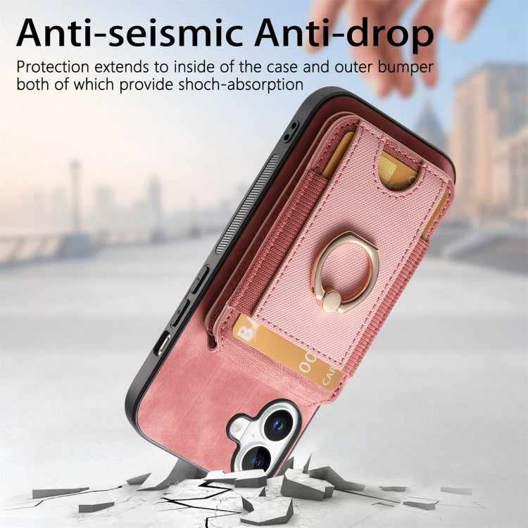 Retro Splitable Magnetic Stand Card Bag Leather Phone Case, For iPhone 16