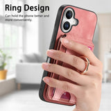 Retro Splitable Magnetic Stand Card Bag Leather Phone Case, For iPhone 16