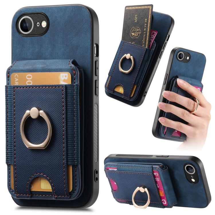 Retro Splitable Magnetic Stand Card Bag Leather Phone Case, For iPhone 17e / 16e, For iPhone 17 Pro Max, For iPhone 17 Pro, For iPhone 17, For iPhone Air, For iPhone 16 Pro Max, For iPhone 16 Pro, For iPhone 16 Plus