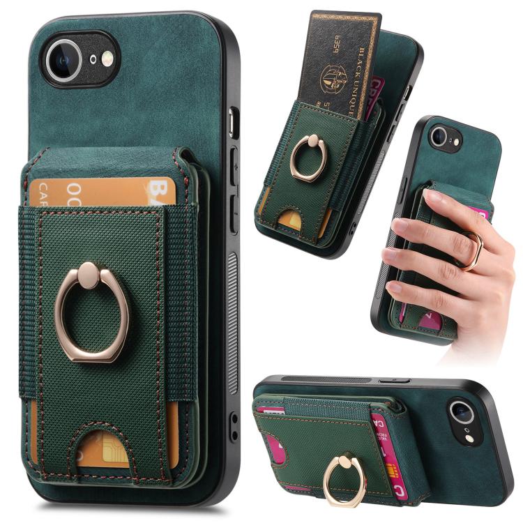 Retro Splitable Magnetic Stand Card Bag Leather Phone Case, For iPhone 17e / 16e, For iPhone 17 Pro Max, For iPhone 17 Pro, For iPhone 17, For iPhone Air, For iPhone 16 Pro Max, For iPhone 16 Pro, For iPhone 16 Plus