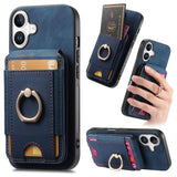 Retro Splitable Magnetic Stand Card Bag Leather Phone Case, For iPhone 17e / 16e, For iPhone 17 Pro Max, For iPhone 17 Pro, For iPhone 17, For iPhone Air, For iPhone 16 Pro Max, For iPhone 16 Pro, For iPhone 16 Plus