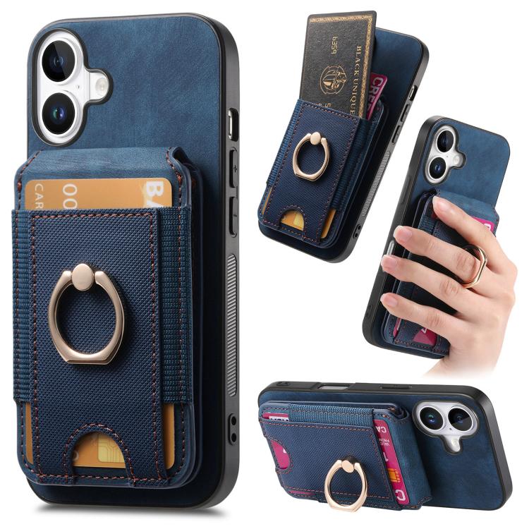 Retro Splitable Magnetic Stand Card Bag Leather Phone Case, For iPhone 17e / 16e, For iPhone 17 Pro Max, For iPhone 17 Pro, For iPhone 17, For iPhone Air, For iPhone 16 Pro Max, For iPhone 16 Pro, For iPhone 16 Plus