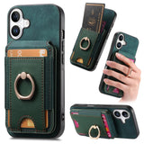 Retro Splitable Magnetic Stand Card Bag Leather Phone Case, For iPhone 17e / 16e, For iPhone 17 Pro Max, For iPhone 17 Pro, For iPhone 17, For iPhone Air, For iPhone 16 Pro Max, For iPhone 16 Pro, For iPhone 16 Plus