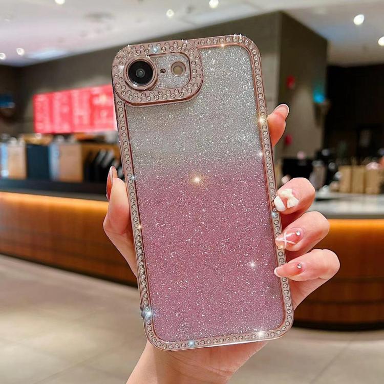 Diamond Gradient Glitter Plated TPU Phone Case, For iPhone 17e / 16e, For iPhone 17 Pro Max, For iPhone 17 Pro, For iPhone 17, For iPhone Air, For iPhone 16 Pro Max