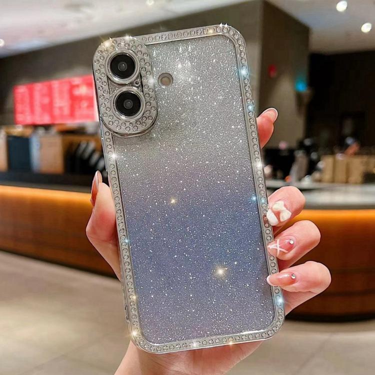 Diamond Gradient Glitter Plated TPU Phone Case, For iPhone 17 Pro Max, For iPhone 17 Pro, For iPhone 17, For iPhone Air, For iPhone 16 Pro Max, For iPhone 16 Pro