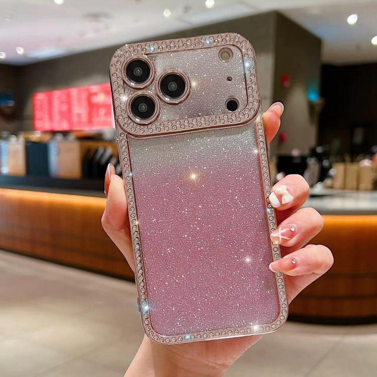Diamond Gradient Glitter Plated TPU Phone Case, For iPhone 17 Pro Max, For iPhone 17 Pro, For iPhone 17, For iPhone Air, For iPhone 16 Pro Max, For iPhone 16 Pro