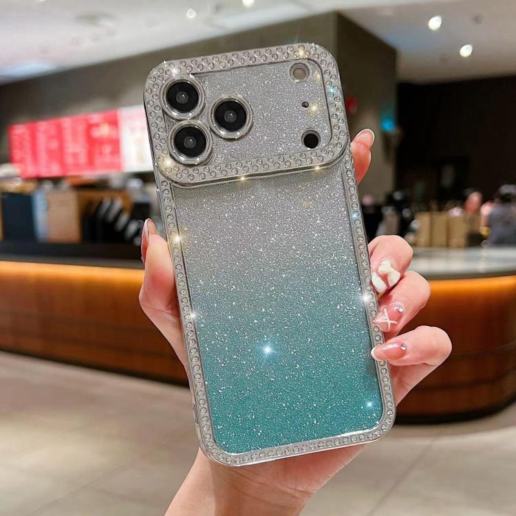 Diamond Gradient Glitter Plated TPU Phone Case, For iPhone 17 Pro Max, For iPhone 17 Pro, For iPhone 17, For iPhone Air, For iPhone 16 Pro Max, For iPhone 16 Pro