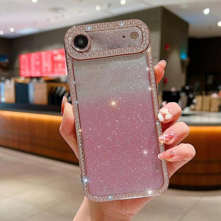 Diamond Gradient Glitter Plated TPU Phone Case, For iPhone 17 Pro Max, For iPhone 17 Pro, For iPhone 17, For iPhone Air, For iPhone 16 Pro Max, For iPhone 16 Pro