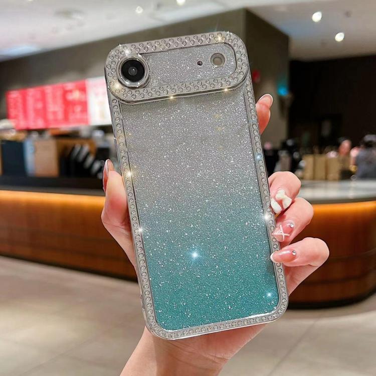 Diamond Gradient Glitter Plated TPU Phone Case, For iPhone 17e / 16e, For iPhone 17 Pro Max, For iPhone 17 Pro, For iPhone 17, For iPhone Air, For iPhone 16 Pro Max