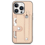 Wristband Kickstand Card Wallet Back Phone Case with Tool Knife, For iPhone 17 Pro Max, For iPhone 17 Pro, For iPhone 17, For iPhone Air, For iPhone 16 Pro Max, For iPhone 16 Pro, For iPhone 16 Plus, For iPhone 16