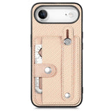 Wristband Kickstand Card Wallet Back Phone Case with Tool Knife, For iPhone 17 Pro Max, For iPhone 17 Pro, For iPhone 17, For iPhone Air, For iPhone 16 Pro Max, For iPhone 16 Pro, For iPhone 16 Plus, For iPhone 16