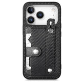 Wristband Kickstand Card Wallet Back Phone Case with Tool Knife, For iPhone 17 Pro Max, For iPhone 17 Pro, For iPhone 17, For iPhone Air, For iPhone 16 Pro Max, For iPhone 16 Pro, For iPhone 16 Plus, For iPhone 16