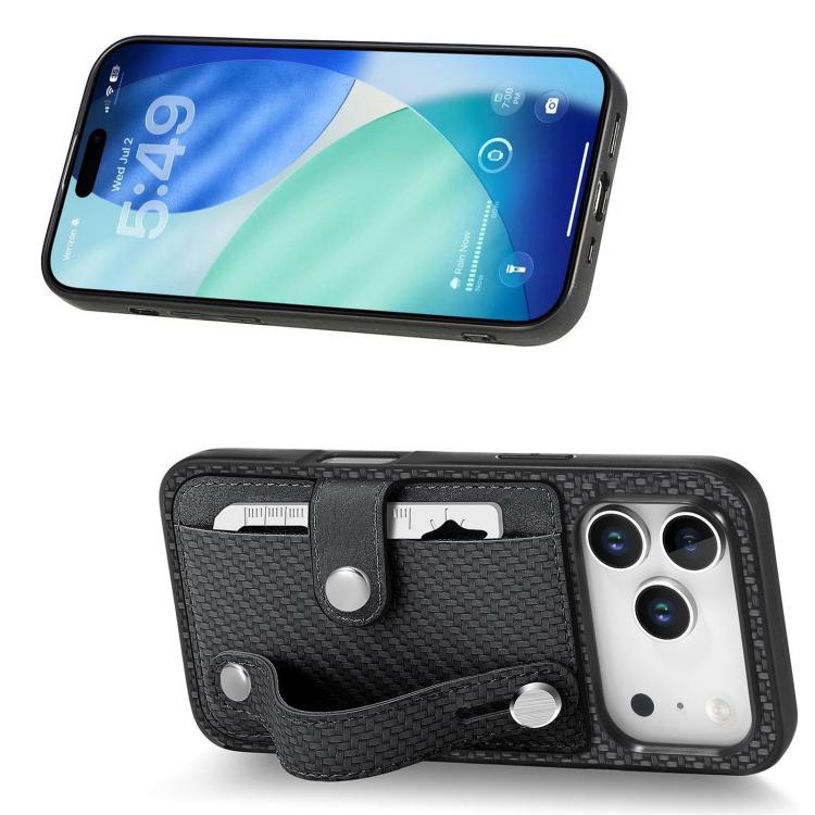 Wristband Kickstand Card Wallet Back Phone Case with Tool Knife, For iPhone 17 Pro Max, For iPhone 17 Pro, For iPhone 17, For iPhone Air, For iPhone 16 Pro Max, For iPhone 16 Pro, For iPhone 16 Plus, For iPhone 16