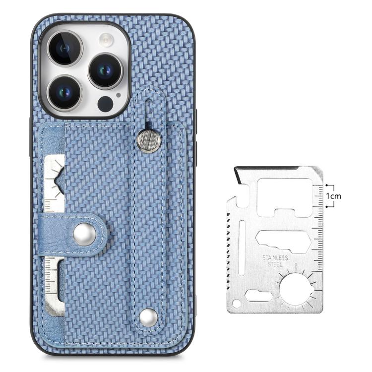 Wristband Kickstand Card Wallet Back Phone Case with Tool Knife, For iPhone 17 Pro Max, For iPhone 17 Pro, For iPhone 17, For iPhone Air, For iPhone 16 Pro Max, For iPhone 16 Pro, For iPhone 16 Plus, For iPhone 16