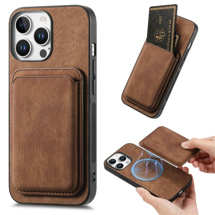 Retro Leather Card Bag Magnetic Phone Case, For iPhone 17e / 16e, For iPhone 17 Pro Max, For iPhone 17 Pro, For iPhone 17, For iPhone Air, For iPhone 16 Pro Max, For iPhone 16 Pro, For iPhone 16 Plus