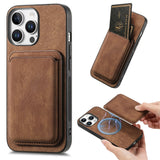 Retro Leather Card Bag Magnetic Phone Case, For iPhone 17e / 16e, For iPhone 17 Pro Max, For iPhone 17 Pro, For iPhone 17, For iPhone Air, For iPhone 16 Pro Max, For iPhone 16 Pro, For iPhone 16 Plus