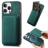 Retro Leather Card Bag Magnetic Phone Case, For iPhone 17e / 16e, For iPhone 17 Pro Max, For iPhone 17 Pro, For iPhone 17, For iPhone Air, For iPhone 16 Pro Max, For iPhone 16 Pro, For iPhone 16 Plus