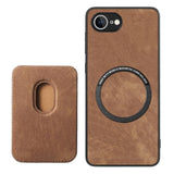Retro Leather Card Bag Magnetic Phone Case, For iPhone 17e / 16e, For iPhone 17 Pro Max, For iPhone 17 Pro, For iPhone 17, For iPhone Air, For iPhone 16 Pro Max, For iPhone 16 Pro, For iPhone 16 Plus
