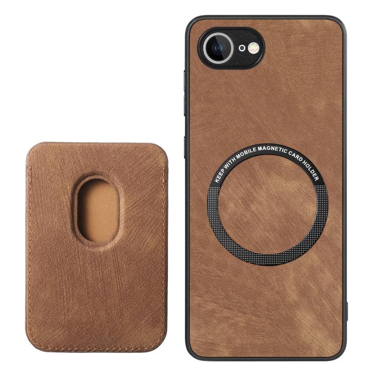 Retro Leather Card Bag Magnetic Phone Case, For iPhone 17e / 16e, For iPhone 17 Pro Max, For iPhone 17 Pro, For iPhone 17, For iPhone Air, For iPhone 16 Pro Max, For iPhone 16 Pro, For iPhone 16 Plus