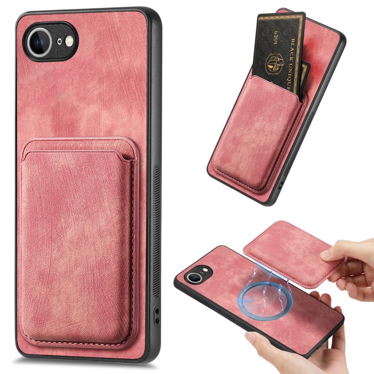 Retro Leather Card Bag Magnetic Phone Case, For iPhone 17e / 16e, For iPhone 17 Pro Max, For iPhone 17 Pro, For iPhone 17, For iPhone Air, For iPhone 16 Pro Max, For iPhone 16 Pro, For iPhone 16 Plus